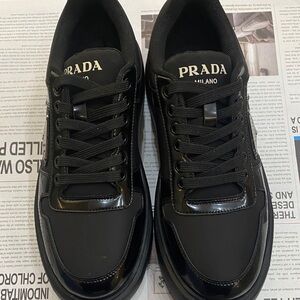 Prada Women's Black Glossy Sneakers